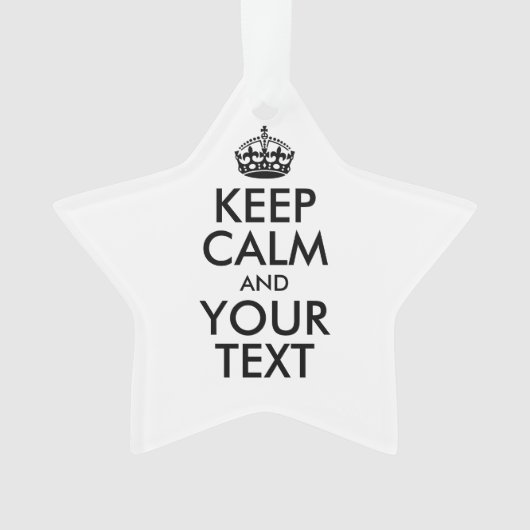 KEEP CALM personnalisé et votre texte (devant)