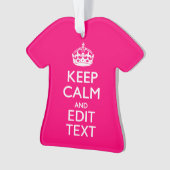 KEEP CALM personnalisé et votre texte sur Fuchsia (devant)