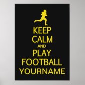 Keep Calm & Play Football custom color poster (Devant)