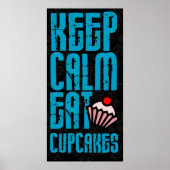 Keep calm. Poster de la boulangerie Cupcakes Eat C (Devant)