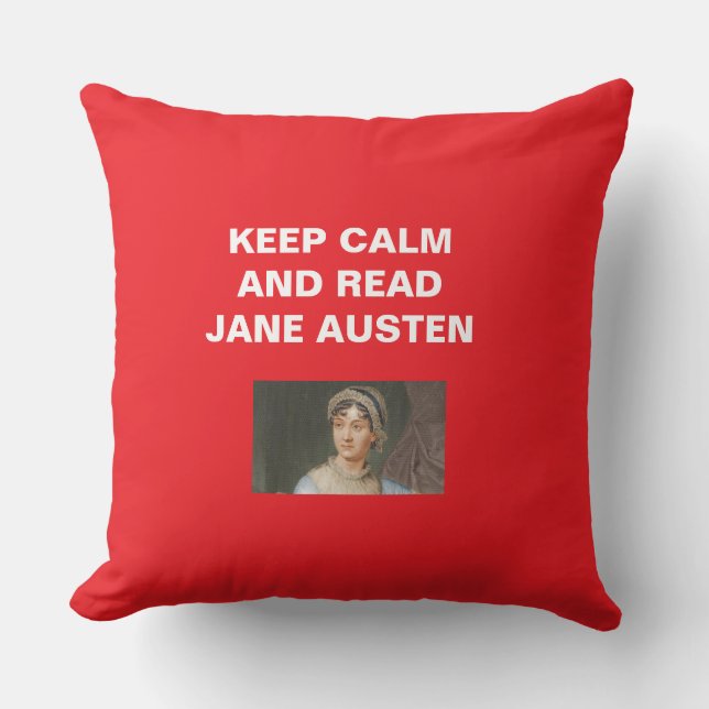Keep Calm, Read Jane Austen  Kussen (Voorkant)