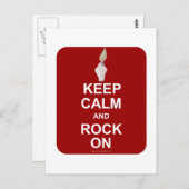 Keep Calm Rock on Briefkaart (Voorkant / Achterkant)