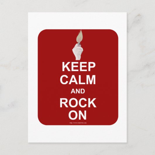 Keep Calm Rock on Briefkaart (Voorkant)