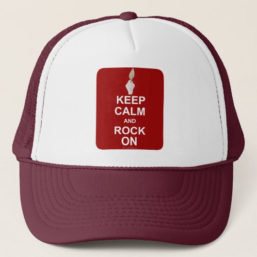 Keep Calm Rock on Trucker Pet (Voorkant)