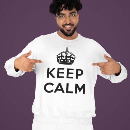 Keep Calm Sign - Keep Calm Iconic Zwart-wit Trui