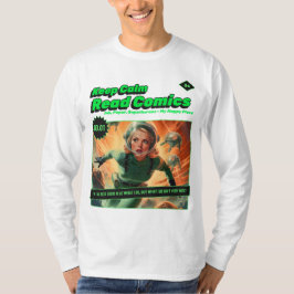 Keep Calm Space Girl Retro Comic Boek Lange Mouw T-shirt