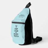 Keep Calm & Study Psych aangepaste naam, tekst & k Sling Bag (Rechterhoek)