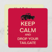 KEEP CALM Tailgate Graduation Party Uitnodiging (Voorkant / Achterkant)