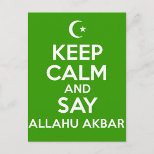 Keep Calm Tekbir Briefkaart