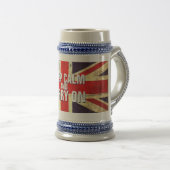 KEEP CALM UK Flag GIFTS Bierpul (Voorkant rechts)