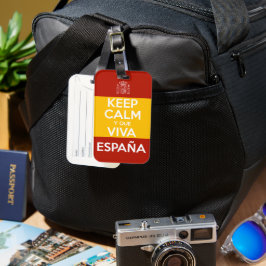 Keep Calm y que viva España Bagagelabel