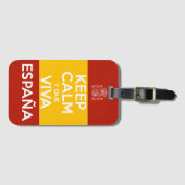 Keep Calm y que viva España Bagagelabel (Voorkant (horizontaal))