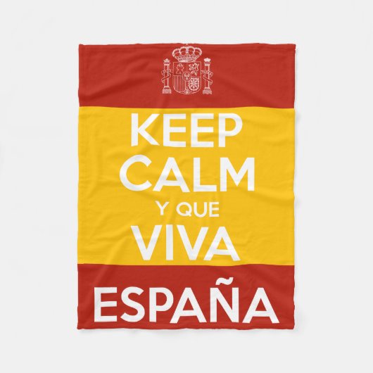 Keep Calm y que viva España Fleece Deken (Voorkant)