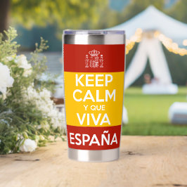 Keep Calm y que viva España Geïsoleerde Drinkbeker