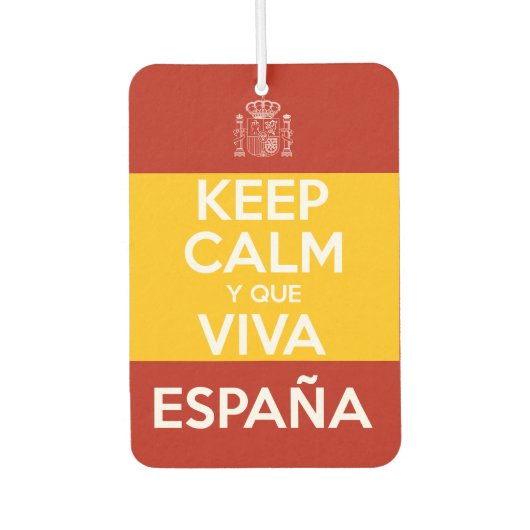 Keep Calm y que viva España Luchtverfrisser (Voorkant)