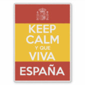 Keep Calm y que viva España Sticker (Voorkant)