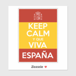 Keep Calm y que viva España Sticker