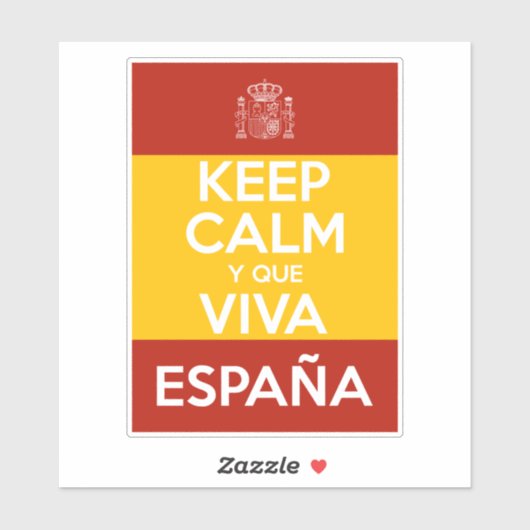 Keep Calm y que viva España Sticker (Vel)