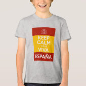 Keep Calm y que viva España Tri-Blend Shirt (Voorkant)