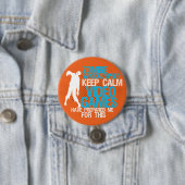 Keep Calm Zombie Apocalypse Funny Gaming Button (In situ)