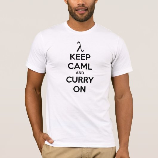 Keep Caml and Curry On T-shirt (Voorkant)