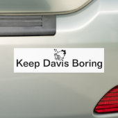 Keep Davis Boring Bumpersticker (Op auto)