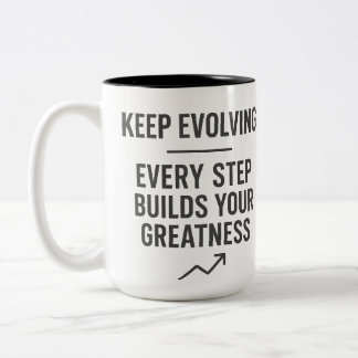 Keep Evolving Motivation Tweekleurige Koffiemok