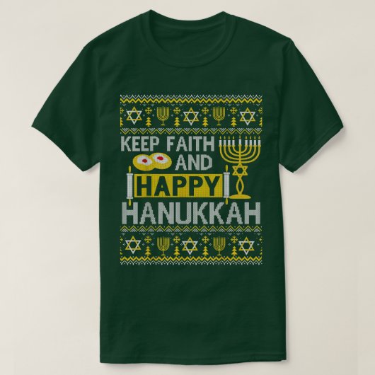 Keep Faith and Happy Hanukkah by Artify Ugly Sweat (Design devant)