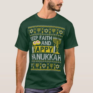 Keep Faith and Happy Hanukkah by Artify Ugly Sweat