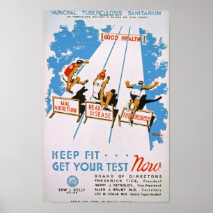 Keep Fit Vintage Poster