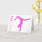 Keep Fit-Wenskaart Kaart (Gele Bloem)