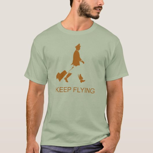 Keep Flying - Airline Pilot T-shirt (Voorkant)