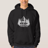 Keep Going – Minimal Motivational Design Hoodie (Voorkant)