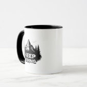 Keep Going – Minimal Motivational Design mug Mok (Voorkant links)