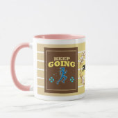 Keep Going – Personalized Motivational Floral Mug Mok (Links)