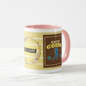 Keep Going – Personalized Motivational Floral Mug Mok (Voorkant rechts)