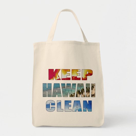 "Keep Hawaii Clean" - Hawaiian Tas canvas tassen (Voorkant)