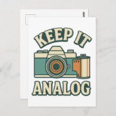 Keep it analog briefkaart (Voorkant / Achterkant)