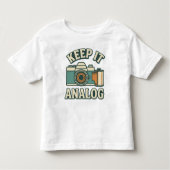 Keep it analog kinder shirts (Voorkant)
