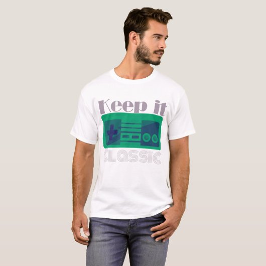 Keep It Classic – Retro Console Design T-shirt (Voorkant volledig)