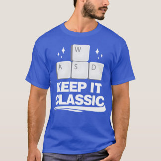 Keep It Classic Video Games WASD Control meisje gr T-shirt