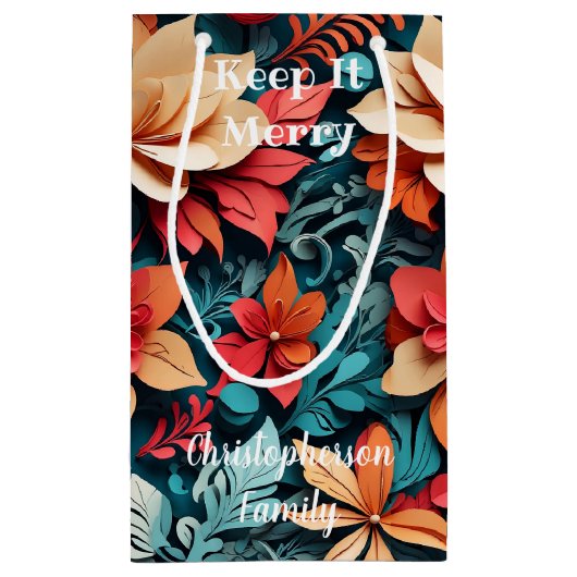 Keep It Merry Klein Cadeauzakje (Achterkant)