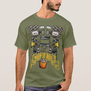 Keep It Reel Funny Pun Gift voor filmmakers en T-shirt