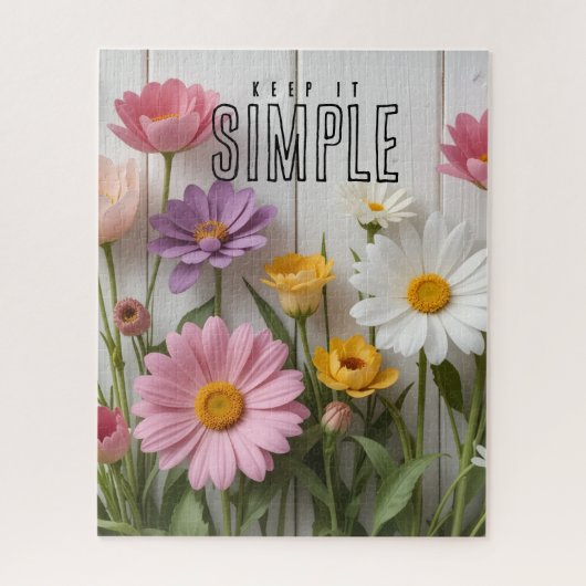 "Keep It Simple" Floral Legpuzzel (Verticaal)