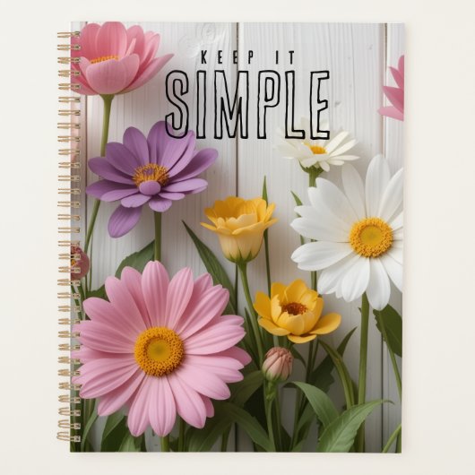 "Keep It Simple" Floral Planner (Voorkant)