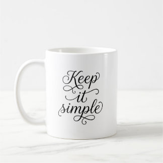 Keep It Simple Minimalist Typography Coffee Mug Koffiemok