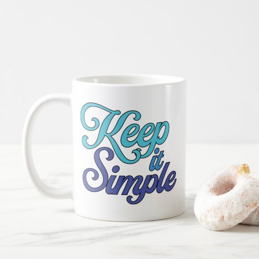Keep it Simple Mug (Blue) (Avec donut)