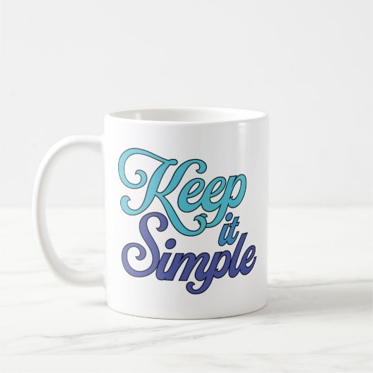 Keep it Simple Mug (Blue) (Gauche)