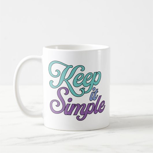 Keep it Simple Mug (Purple) (Gauche)