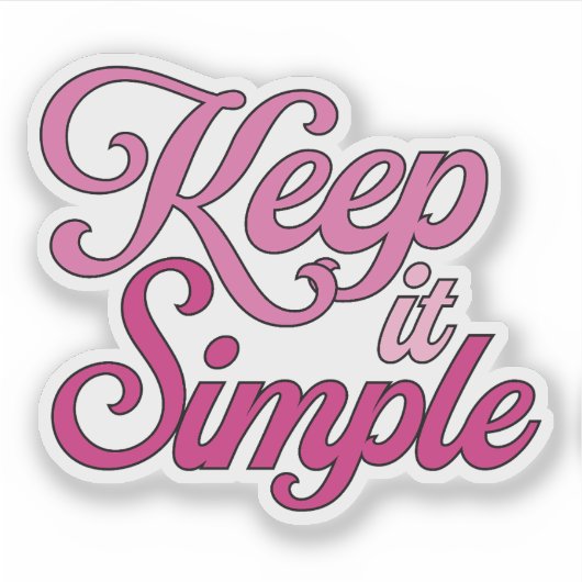 Keep It Simple Sticker (Pink) (Devant)